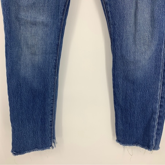 Lovers Friends womens 27 Logan High Rise Jeans distressed skinny tapered ankle - Picture 2 of 11